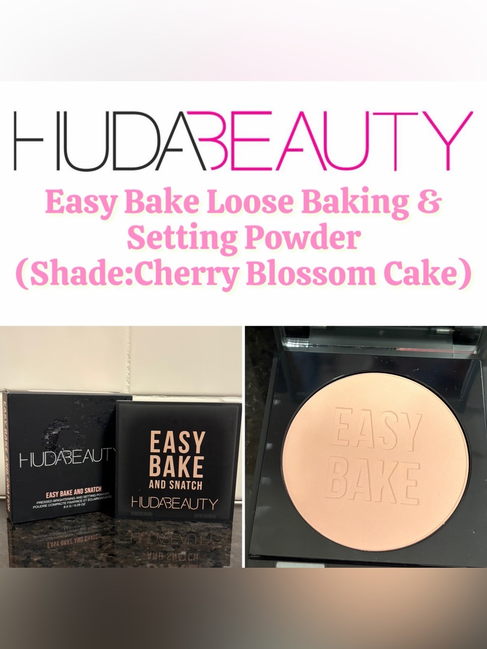 Huda Beauty - Easy Bake Loose Baking & Setting Powder (Cherry Blossom Cake)